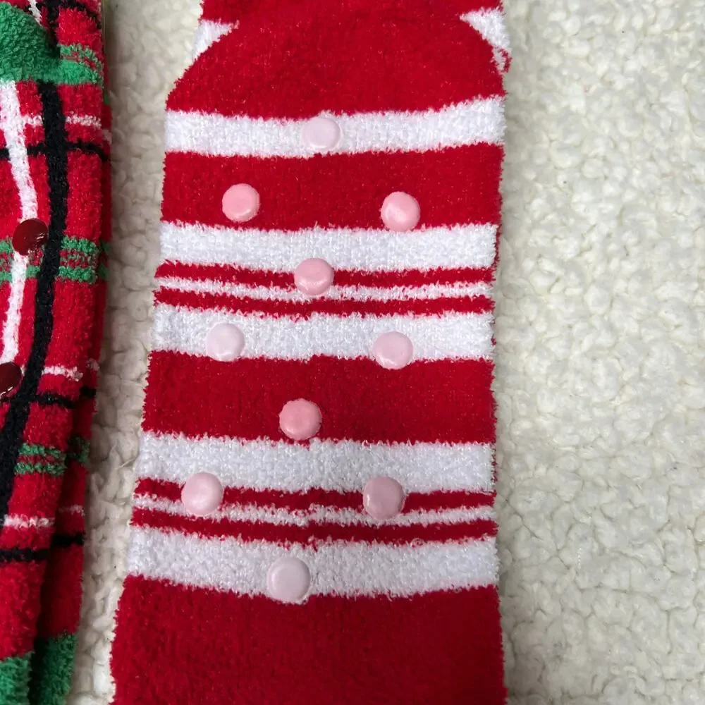 Holiday Socks Red and Green Ankle